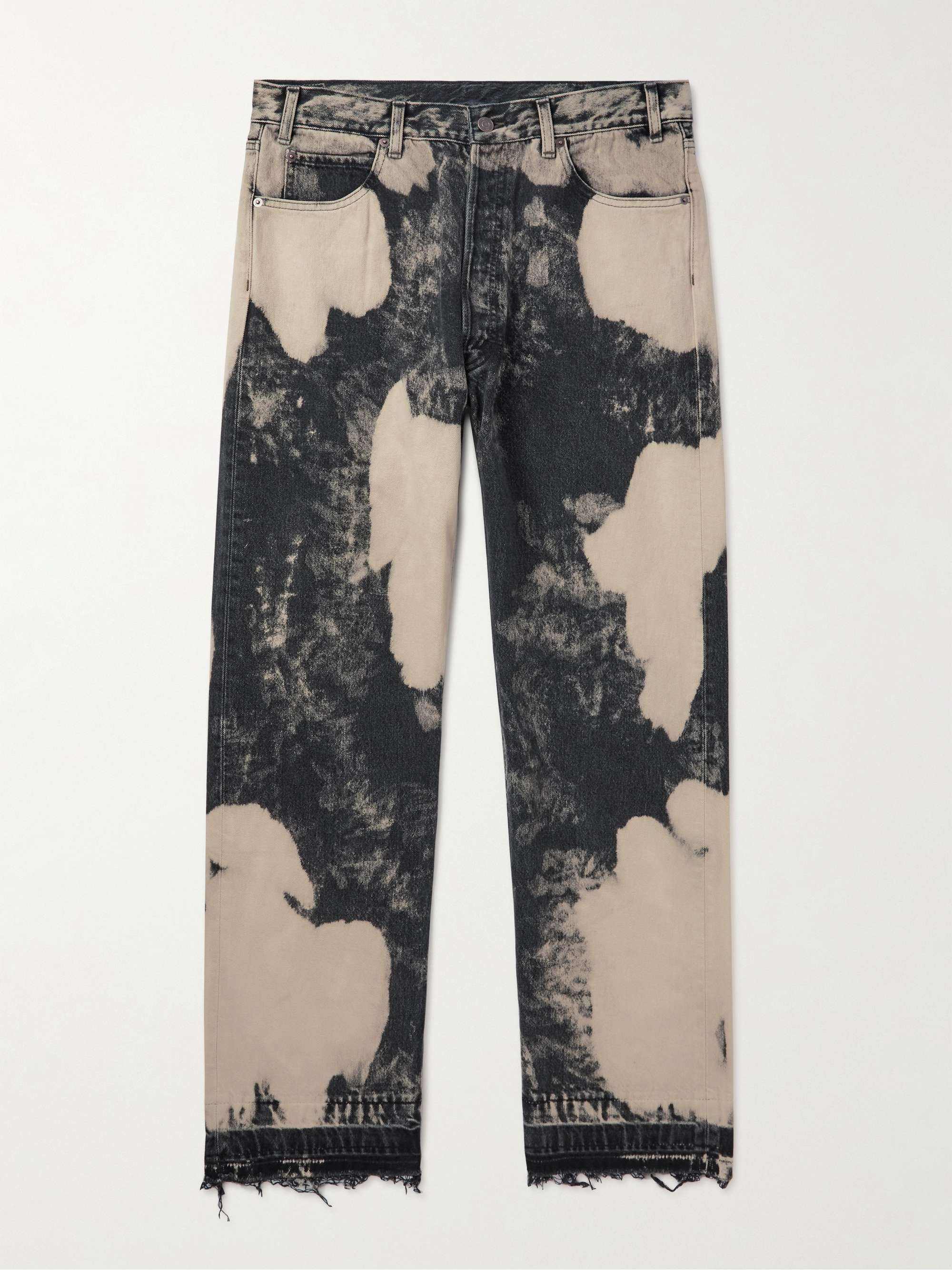 Custom Men's Jeans with Contrasting Colors Loose Trousers Fringed Trousers Washed Distressed RetroJeans Street Fashion,Shuliqi Apparel - Men's Clothing Wholesale Manufacturer,Custom Men's Jeans with Contrasting Colors Loose Trousers Fringed Trousers Washed Distressed RetroJeans Street Fashion