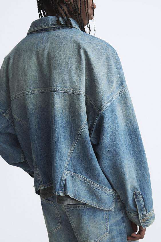 Custom Mens Denim Jacket Retro Washed Distressed Jacket Oversize Version Fashionable Simple and Advanced,Shuliqi Apparel - Men's Clothing Wholesale Manufacturer,Custom Mens Denim Jacket Retro Washed Distressed Jacket Oversize Version Fashionable Simple and Advanced