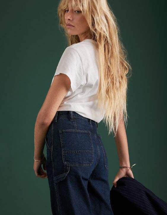 Custom Womens Jeans Straight-Leg Loose Mid-Waist Full-Length Pants for Woman Dark Blue Stain-Resistant Version daily casual,Shuliqi Apparel - Men's Clothing Wholesale Manufacturer,Custom Womens Jeans Straight-Leg Loose Mid-Waist Full-Length Pants for Woman Dark Blue Stain-Resistant Version daily casual