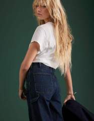 Custom Womens Jeans Straight-Leg Loose Mid-Waist Full-Length Pants for Woman Dark Blue Stain-Resistant Version daily casual,Shuliqi Apparel - Men's Clothing Wholesale Manufacturer,Custom Womens Jeans Straight-Leg Loose Mid-Waist Full-Length Pants for Woman Dark Blue Stain-Resistant Version daily casual