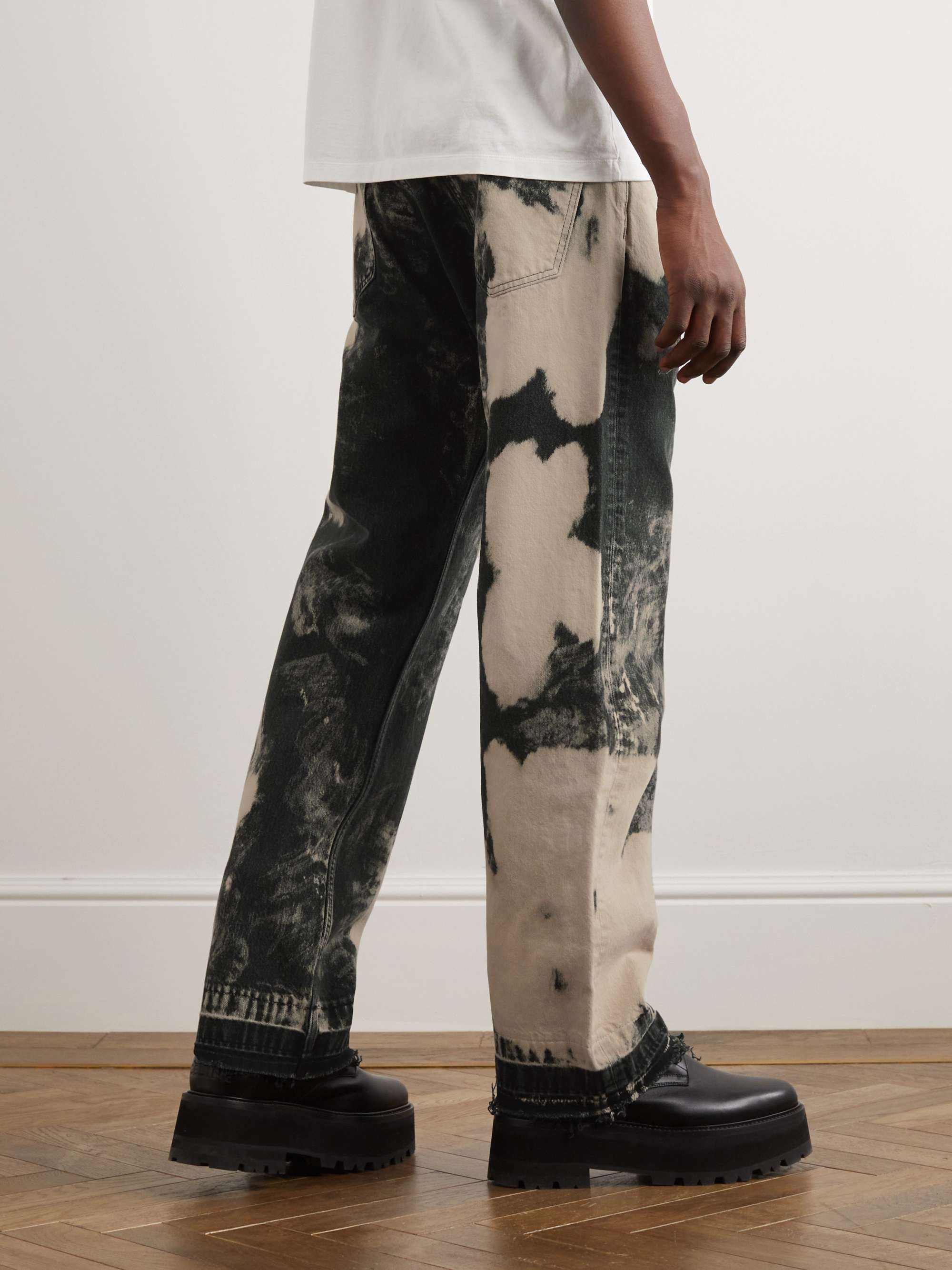 Custom Men's Jeans with Contrasting Colors Loose Trousers Fringed Trousers Washed Distressed RetroJeans Street Fashion,Shuliqi Apparel - Men's Clothing Wholesale Manufacturer,Custom Men's Jeans with Contrasting Colors Loose Trousers Fringed Trousers Washed Distressed RetroJeans Street Fashion