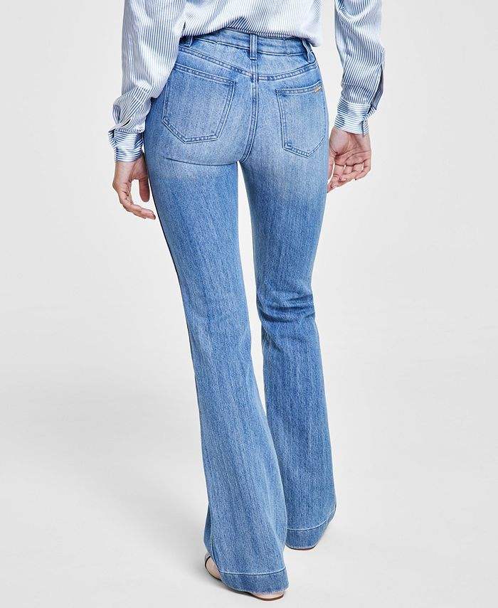 Custom Women's Jeans High Waist Two Row Buckle Wide Leg Center Line Design Slim Leg Long Full Length Pants Fashion Light Blue,Shuliqi Apparel - Men's Clothing Wholesale Manufacturer,Custom Women's Jeans High Waist Two Row Buckle Wide Leg Center Line Design Slim Leg Long Full Length Pants Fashion Light Blue