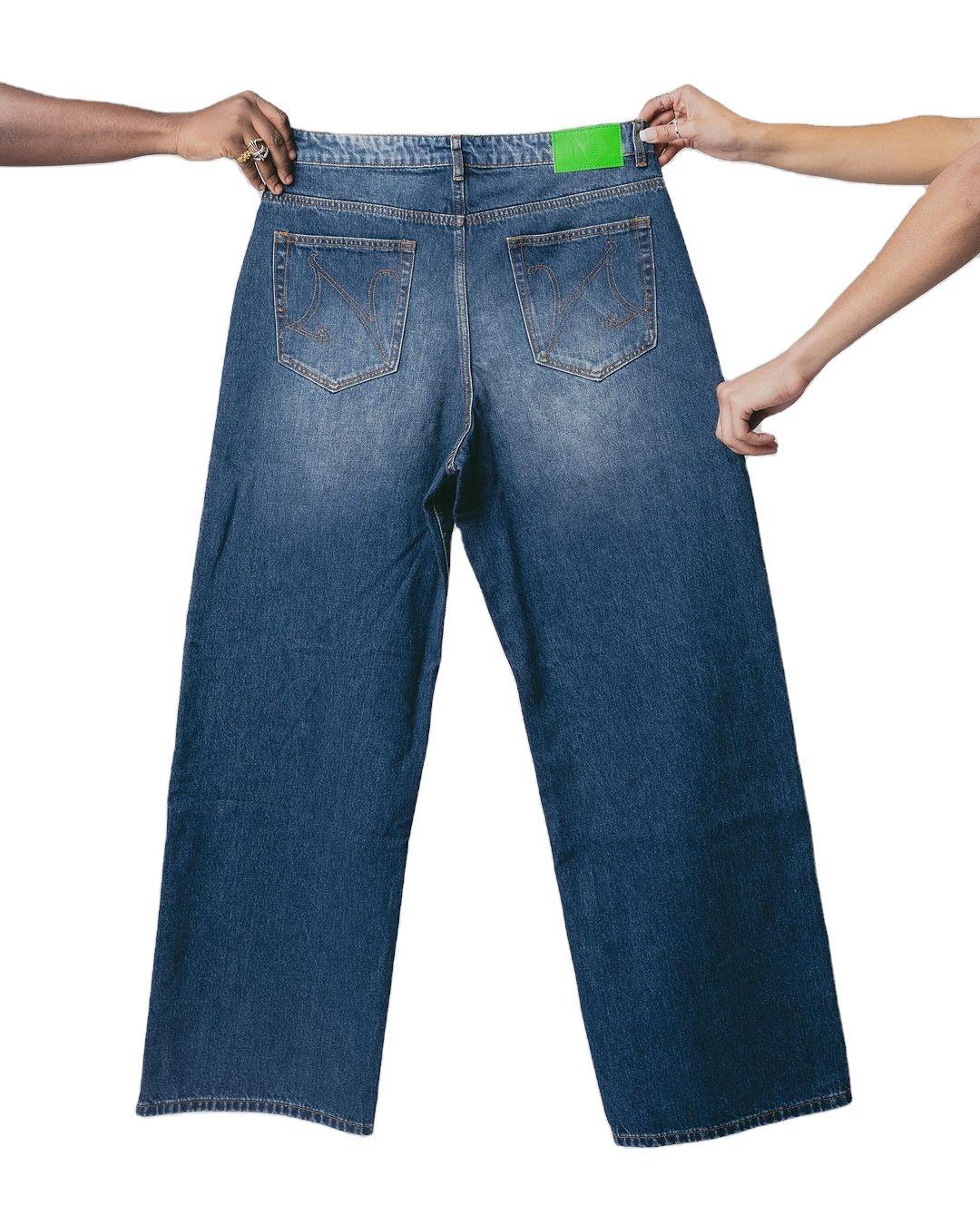 Custom Men 100% Cotton Loose Unisex Denim Loose Pants Dark Blue Baggy Jeans Label Metal Engraved Jeans Brand Metal Logo Label,Shuliqi Apparel - Men's Clothing Wholesale Manufacturer,Custom Men 100% Cotton Loose Unisex Denim Loose Pants Dark Blue Baggy Jeans Label Metal Engraved Jeans Brand Metal Logo Label