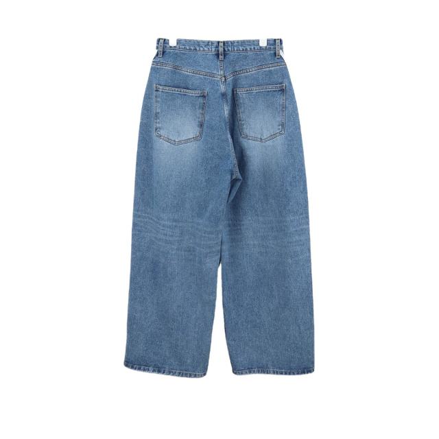 Custom Women Men Unisex Streetwear School Style Vintage Blue Wash Wide Leg Women Baggy Side Stripe Jeans,Shuliqi Apparel - Men's Clothing Wholesale Manufacturer,Custom Women Men Unisex Streetwear School Style Vintage Blue Wash Wide Leg Women Baggy Side Stripe Jeans