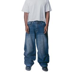 Custom Men 100% Cotton Loose Unisex Denim Loose Pants Dark Blue Baggy Jeans Label Metal Engraved Jeans Brand Metal Logo Label,Shuliqi Apparel - Men's Clothing Wholesale Manufacturer,Custom Men 100% Cotton Loose Unisex Denim Loose Pants Dark Blue Baggy Jeans Label Metal Engraved Jeans Brand Metal Logo Label