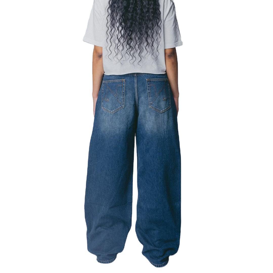 Custom Men 100% Cotton Loose Unisex Denim Loose Pants Dark Blue Baggy Jeans Label Metal Engraved Jeans Brand Metal Logo Label,Shuliqi Apparel - Men's Clothing Wholesale Manufacturer,Custom Men 100% Cotton Loose Unisex Denim Loose Pants Dark Blue Baggy Jeans Label Metal Engraved Jeans Brand Metal Logo Label