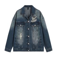 Manufacturers Custom Girls School Wear Daily Casual Wear Denim Oversized Baggy Fit Ripped Button Up Jacket Custom Denim Jacket,Shuliqi Apparel - Men's Clothing Wholesale Manufacturer,Manufacturers Custom Girls School Wear Daily Casual Wear Denim Oversized Baggy Fit Ripped Button Up Jacket Custom Denim Jacket