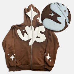 Manufacturer Custom Heavyweight 100% Cotton Streetwear Pullover Full Zip Up Oversized 3D Puff Print Boxy Fit Crop Hoodie for Men,Shuliqi Apparel - Men's Clothing Wholesale Manufacturer,Manufacturer Custom Heavyweight 100% Cotton Streetwear Pullover Full Zip Up Oversized 3D Puff Print Boxy Fit Crop Hoodie for Men