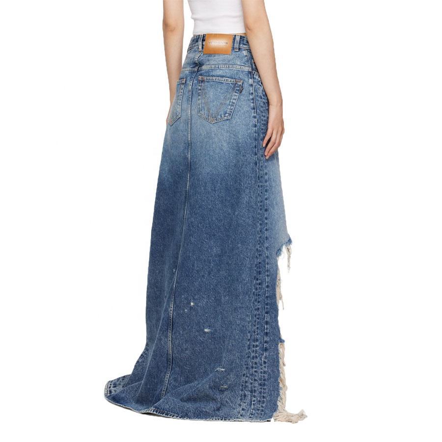 Women High Waist Maxi Denim Skirt Asymmetric High Street Long Jeans Skirt distressed Mermaid Denim Frayed Long Skirt,Shuliqi Apparel - Men's Clothing Wholesale Manufacturer,Women High Waist Maxi Denim Skirt Asymmetric High Street Long Jeans Skirt distressed Mermaid Denim Frayed Long Skirt