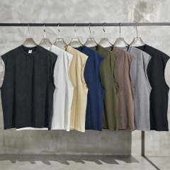 OEM Customize LOGO Men's 100% Cotton Extended Neck Blank Vest Oversized Loose Tank Top Heavyweight Sleeveless Shirts for Men,Shuliqi Apparel - Men's Clothing Wholesale Manufacturer,OEM Customize LOGO Men's 100% Cotton Extended Neck Blank Vest Oversized Loose Tank Top Heavyweight Sleeveless Shirts for Men
