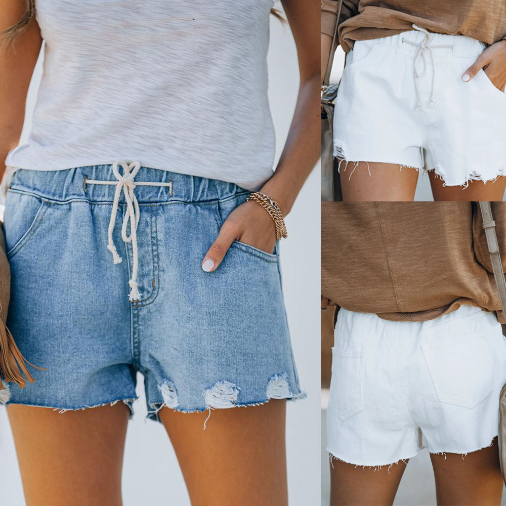 Wholesale Streetwear Trendy Blue Jean Shorts Distressed Butt Lifter Pocketed Ripped High Waisted Denim Jeans Shorts For Women,Shuliqi Apparel - Men's Clothing Wholesale Manufacturer,Wholesale Streetwear Trendy Blue Jean Shorts Distressed Butt Lifter Pocketed Ripped High Waisted Denim Jeans Shorts For Women