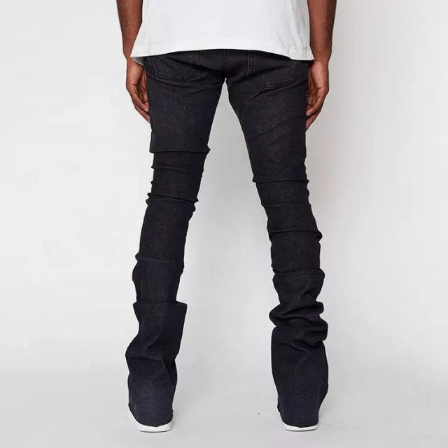 Custom Men Stack Stacked Ripped Flared Denim Cargo Jeans Pants Distressed Skinny Stacked Jeans Men,Shuliqi Apparel - Men's Clothing Wholesale Manufacturer,Custom Men Stack Stacked Ripped Flared Denim Cargo Jeans Pants Distressed Skinny Stacked Jeans Men