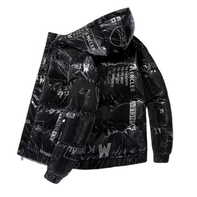 Custom Logo StreetWear 100% Polyester Printed Bomber Black Winter Unisex Puffer Coat Men Jacket,Shuliqi Apparel - Men's Clothing Wholesale Manufacturer,Custom Logo StreetWear 100% Polyester Printed Bomber Black Winter Unisex Puffer Coat Men Jacket