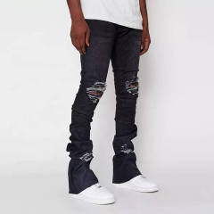 Custom Men Stack Stacked Ripped Flared Denim Cargo Jeans Pants Distressed Skinny Stacked Jeans Men,Shuliqi Apparel - Men's Clothing Wholesale Manufacturer,Custom Men Stack Stacked Ripped Flared Denim Cargo Jeans Pants Distressed Skinny Stacked Jeans Men
