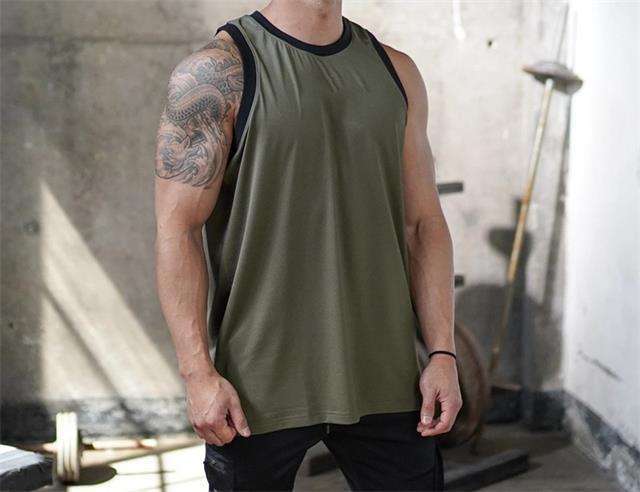 New crewneck sports quick dry vest men's brother solid color mesh breathable training fitness clothes,Shuliqi Apparel - Men's Clothing Wholesale Manufacturer,New crewneck sports quick dry vest men's brother solid color mesh breathable training fitness clothes