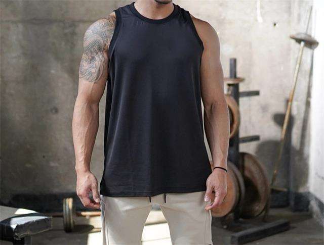 New crewneck sports quick dry vest men's brother solid color mesh breathable training fitness clothes,Shuliqi Apparel - Men's Clothing Wholesale Manufacturer,New crewneck sports quick dry vest men's brother solid color mesh breathable training fitness clothes