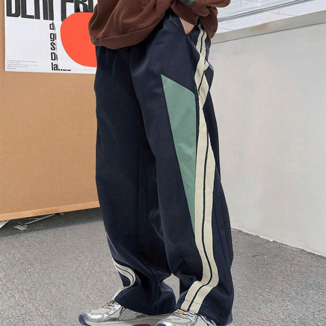 Custom Loose Sport Patchwork Pants Windbreaker Waterproof Track Baggy Nylon Pants Men,Shuliqi Apparel - Men's Clothing Wholesale Manufacturer,Custom Loose Sport Patchwork Pants Windbreaker Waterproof Track Baggy Nylon Pants Men