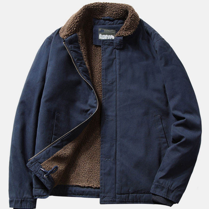 New custom logo thickened casual jacket men's coat autumn and winter plus cotton cashmere warm baseball jacket,Shuliqi Apparel - Men's Clothing Wholesale Manufacturer,New custom logo thickened casual jacket men's coat autumn and winter plus cotton cashmere warm baseball jacket