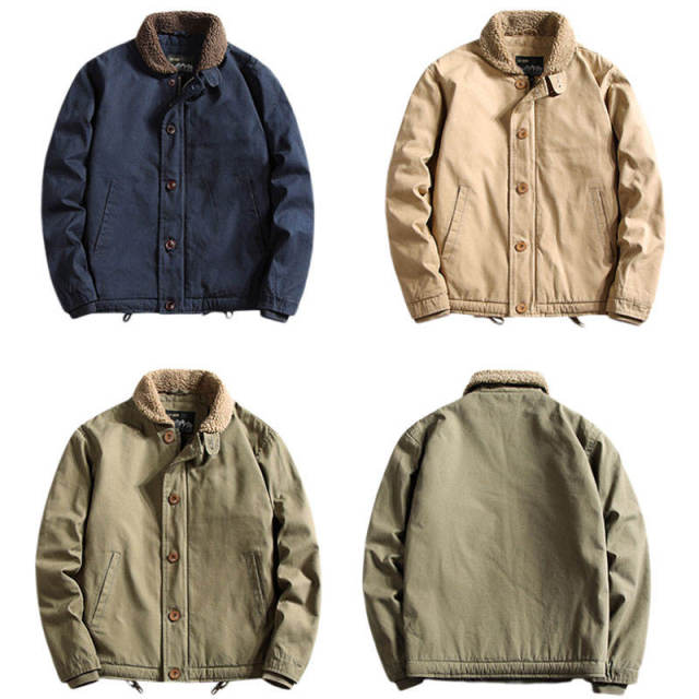 New custom logo thickened casual jacket men's coat autumn and winter plus cotton cashmere warm baseball jacket,Shuliqi Apparel - Men's Clothing Wholesale Manufacturer,New custom logo thickened casual jacket men's coat autumn and winter plus cotton cashmere warm baseball jacket