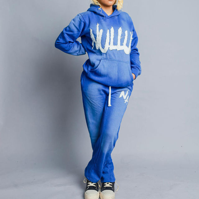 OEM New Design Streetwear 400 GSM Distressed Patch Hoodie Sets Flared Tracksuit Acid Wash Sweatsuit For Men,Shuliqi Apparel - Men's Clothing Wholesale Manufacturer,OEM New Design Streetwear 400 GSM Distressed Patch Hoodie Sets Flared Tracksuit Acid Wash Sweatsuit For Men