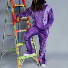 OEM New Design Streetwear 400 GSM Distressed Patch Hoodie Sets Flared Tracksuit Acid Wash Sweatsuit For Men,Shuliqi Apparel - Men's Clothing Wholesale Manufacturer,OEM New Design Streetwear 400 GSM Distressed Patch Hoodie Sets Flared Tracksuit Acid Wash Sweatsuit For Men