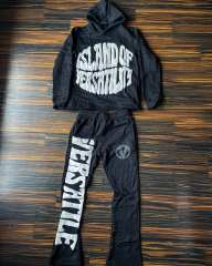 Clothing Manufacturer Streetwear Heavyweight Cotton Acid Wash Flared Sweatsuit Puff Print Sweatpants And Hoodie Set For Men,Shuliqi Apparel - Men's Clothing Wholesale Manufacturer,Clothing Manufacturer Streetwear Heavyweight Cotton Acid Wash Flared Sweatsuit Puff Print Sweatpants And Hoodie Set For Men