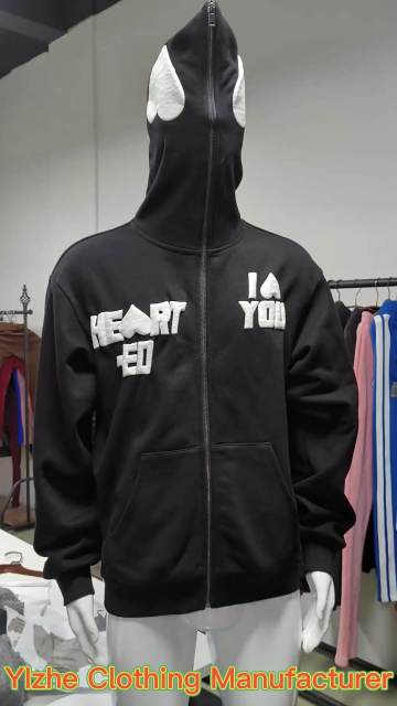 New Fashion Streetwear Hip Hop Art Crack Puff Print Zipper Mask Hood Full Face Zip Hoodie For Men,Shuliqi Apparel - Men's Clothing Wholesale Manufacturer,New Fashion Streetwear Hip Hop Art Crack Puff Print Zipper Mask Hood Full Face Zip Hoodie For Men