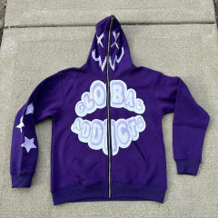 OEM Men Customized Men's Y2K Full Zip Up Hoodie Over Face Pattern Print vintage Oversized Hoodie,Shuliqi Apparel - Men's Clothing Wholesale Manufacturer,OEM Men Customized Men's Y2K Full Zip Up Hoodie Over Face Pattern Print vintage Oversized Hoodie