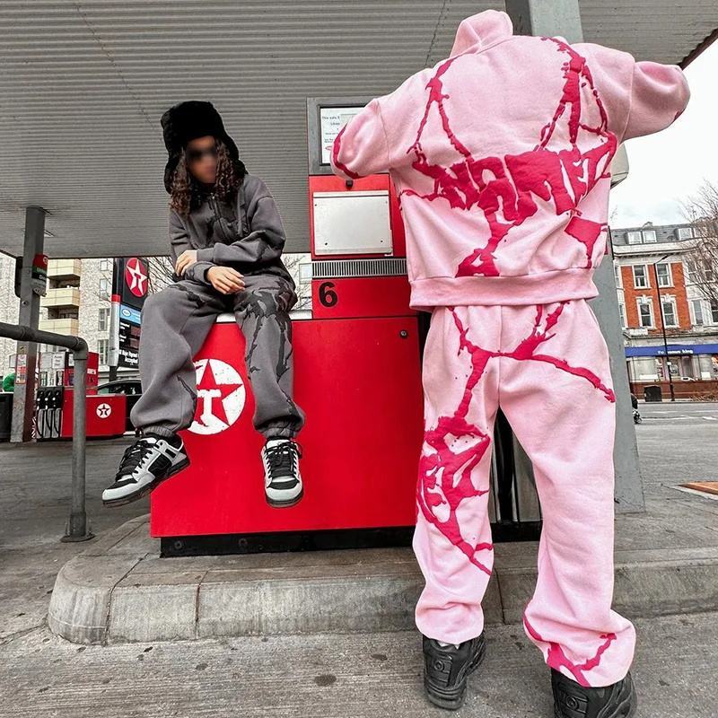 New Fashion Streetwear Hip Hop Art Crack Puff Print Zipper Mask Hood Full Face Zip Hoodie For Men,Shuliqi Apparel - Men's Clothing Wholesale Manufacturer,New Fashion Streetwear Hip Hop Art Crack Puff Print Zipper Mask Hood Full Face Zip Hoodie For Men