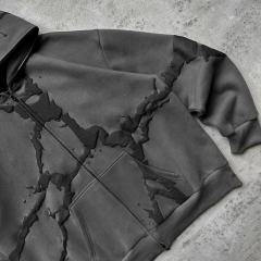New Fashion Streetwear Hip Hop Art Crack Puff Print Zipper Mask Hood Full Face Zip Hoodie For Men,Shuliqi Apparel - Men's Clothing Wholesale Manufacturer,New Fashion Streetwear Hip Hop Art Crack Puff Print Zipper Mask Hood Full Face Zip Hoodie For Men