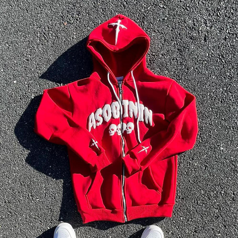 OEM Custom 100% cotton heavyweight full face oversized zip up hoodie mens 3d puff print cropped full zip up hoodie manufacturer,Shuliqi Apparel - Men's Clothing Wholesale Manufacturer,OEM Custom 100% cotton heavyweight full face oversized zip up hoodie mens 3d puff print cropped full zip up hoodie manufacturer