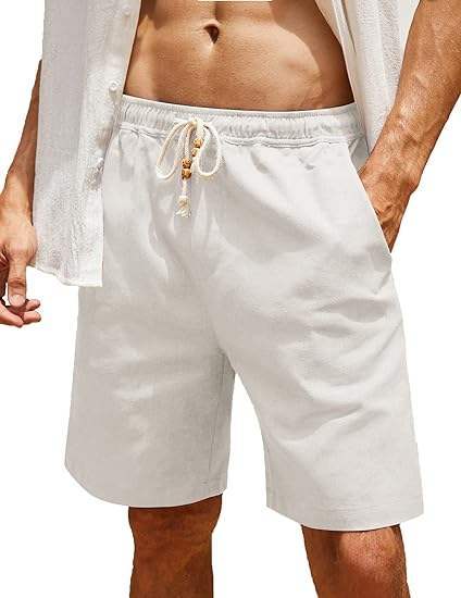 New design Custom Logo Men's Linen Shorts Casual Elastic Waist Drawstring Summer Beach Shorts,Shuliqi Apparel - Men's Clothing Wholesale Manufacturer,New design Custom Logo Men's Linen Shorts Casual Elastic Waist Drawstring Summer Beach Shorts