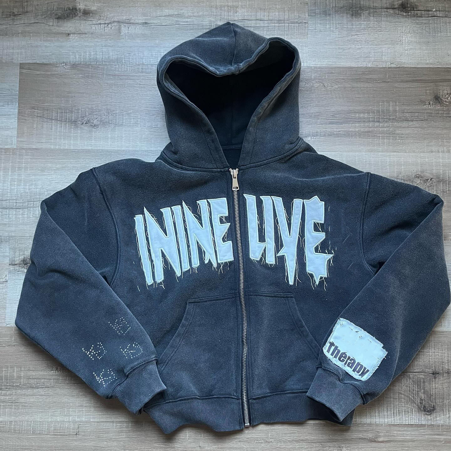 Clothing Manufacturer Custom Acid Wash Zip Up Pullover Distressed Embroidered Patch Hoodie For Men,Shuliqi Apparel - Men's Clothing Wholesale Manufacturer,Clothing Manufacturer Custom Acid Wash Zip Up Pullover Distressed Embroidered Patch Hoodie For Men