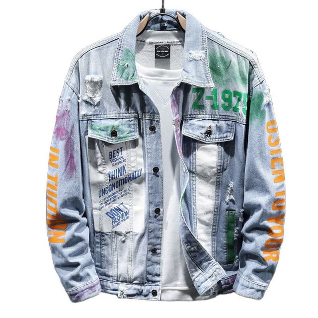 Men Fashion Hip Hop Jeans Jacket Womens Slim Cotton Printed Streetwear Casual Custom Denim Trousers Coat,Shuliqi Apparel - Men's Clothing Wholesale Manufacturer,Men Fashion Hip Hop Jeans Jacket Womens Slim Cotton Printed Streetwear Casual Custom Denim Trousers Coat