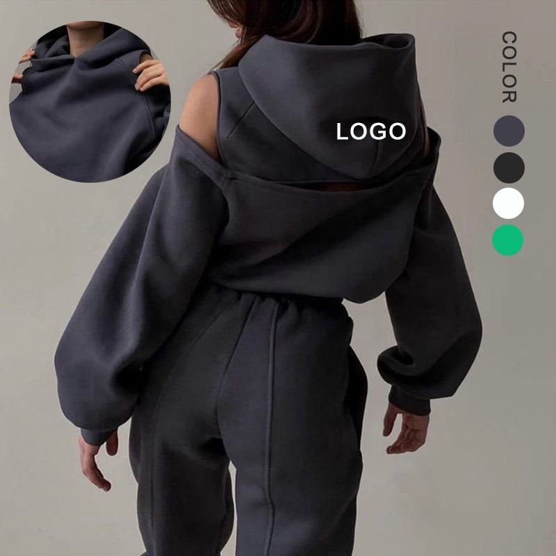 Plus Size Sportswear Women Joggers Suits Set Gym Clothing Workout Sweatpants and Hoodie Set,Shuliqi Apparel - Men's Clothing Wholesale Manufacturer,Plus Size Sportswear Women Joggers Suits Set Gym Clothing Workout Sweatpants and Hoodie Set