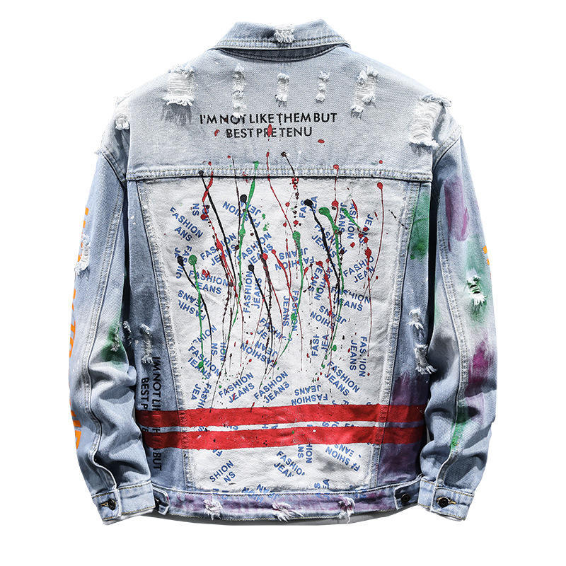 Men Fashion Hip Hop Jeans Jacket Womens Slim Cotton Printed Streetwear Casual Custom Denim Trousers Coat,Shuliqi Apparel - Men's Clothing Wholesale Manufacturer,Men Fashion Hip Hop Jeans Jacket Womens Slim Cotton Printed Streetwear Casual Custom Denim Trousers Coat