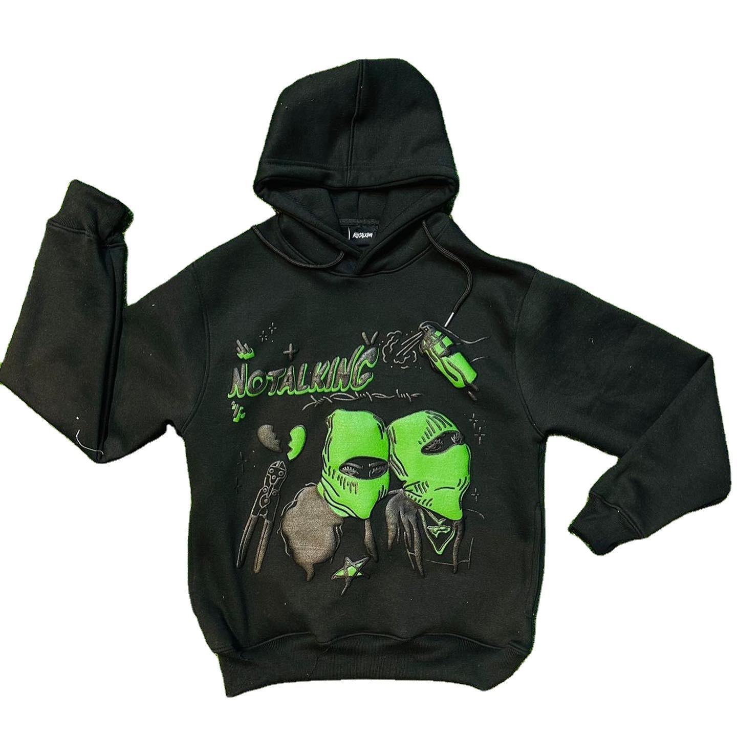 Clothing Manufacturer Custom 3D Foam LOGO Letter Pullover Puff Printing Cropped Hoodie For Men,Shuliqi Apparel - Men's Clothing Wholesale Manufacturer,Clothing Manufacturer Custom 3D Foam LOGO Letter Pullover Puff Printing Cropped Hoodie For Men