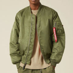 Wholesale High Quality Winter Warm Men' Windproof Jacket 100% Polyester MA-1 Army Green Custom Bomber Jacket For Men,Shuliqi Apparel - Men's Clothing Wholesale Manufacturer,Wholesale High Quality Winter Warm Men' Windproof Jacket 100% Polyester MA-1 Army Green Custom Bomber Jacket For Men