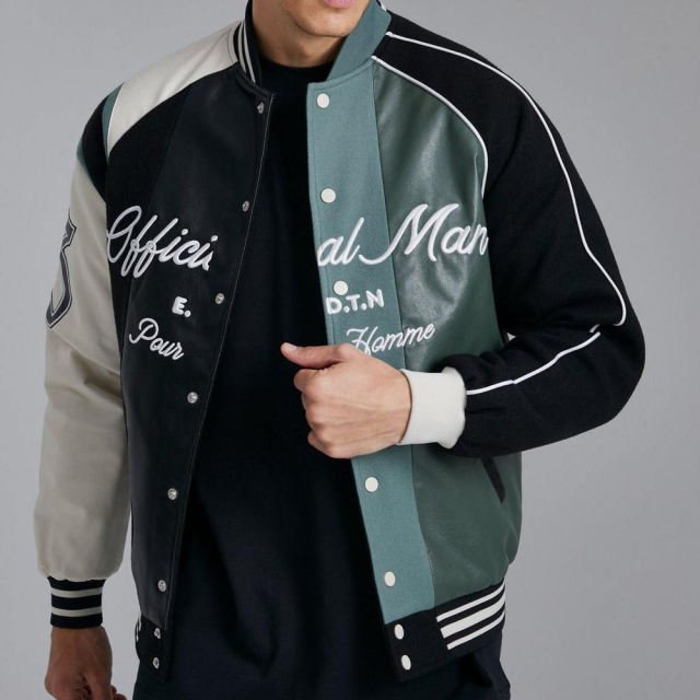 New Design Embroidery logo baseball bomber PU leather varsity jackets for men stylish,Shuliqi Apparel - Men's Clothing Wholesale Manufacturer,New Design Embroidery logo baseball bomber PU leather varsity jackets for men stylish | Wholesale Men's Apparel | OEM | Shuliqi