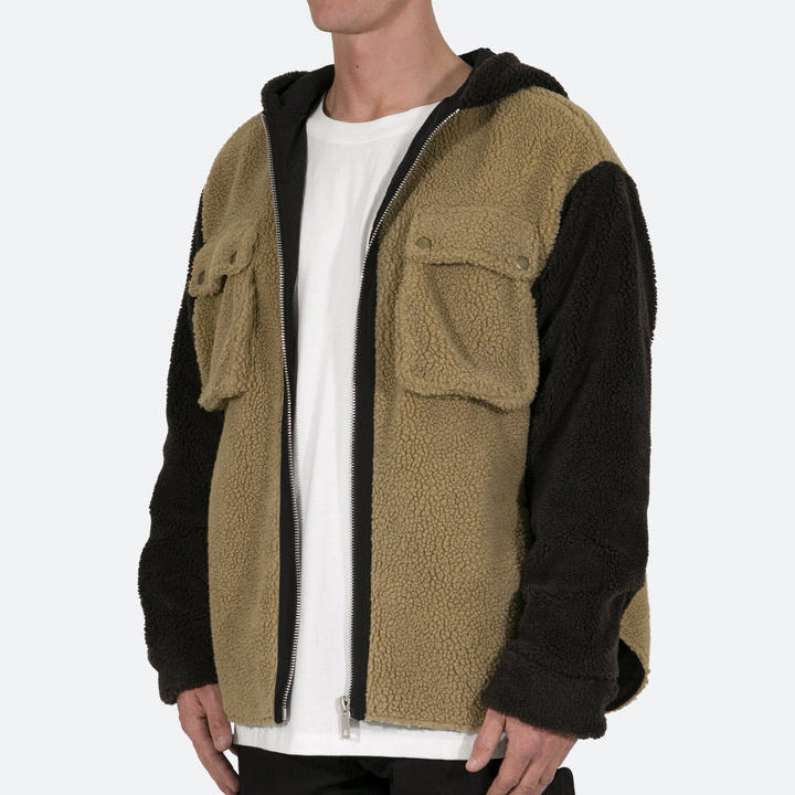 New Fashion Dropped Shoulder Design Two Tone Sherpa custom full zip up hoodies jacket for men,Shuliqi Apparel - Men's Clothing Wholesale Manufacturer,New Fashion Dropped Shoulder Design Two Tone Sherpa custom full zip up hoodies jacket for men | Wholesale Men's Apparel | OEM | Shuliqi