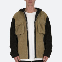 New Fashion Dropped Shoulder Design Two Tone Sherpa custom full zip up hoodies jacket for men,Shuliqi Apparel - Men's Clothing Wholesale Manufacturer,New Fashion Dropped Shoulder Design Two Tone Sherpa custom full zip up hoodies jacket for men | Wholesale Men's Apparel | OEM | Shuliqi