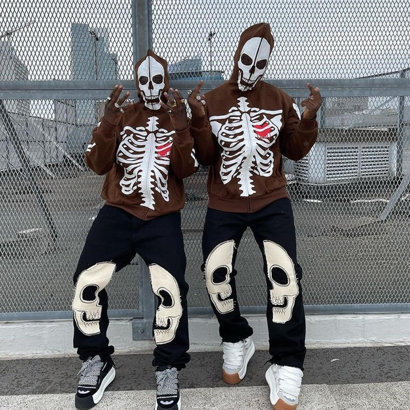 New hot selling Skull Heart Streetwear Men's Oversized Custom Full Zip Up Hoodie Sweatshirts,Shuliqi Apparel - Men's Clothing Wholesale Manufacturer,New hot selling Skull Heart Streetwear Men's Oversized Custom Full Zip Up Hoodie Sweatshirts | Wholesale Men's Apparel | OEM | Shuliqi