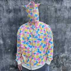 OEM New Fashion Cotton Candy Devil Camo Horns Full zip up hoodies custom for men,Shuliqi Apparel - Men's Clothing Wholesale Manufacturer,OEM New Fashion Cotton Candy Devil Camo Horns Full zip up hoodies custom for men | Wholesale Men's Apparel | OEM | Shuliqi