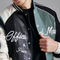 New Design Embroidery logo baseball bomber PU leather varsity jackets for men stylish,Shuliqi Apparel - Men's Clothing Wholesale Manufacturer,New Design Embroidery logo baseball bomber PU leather varsity jackets for men stylish | Wholesale Men's Apparel | OEM | Shuliqi