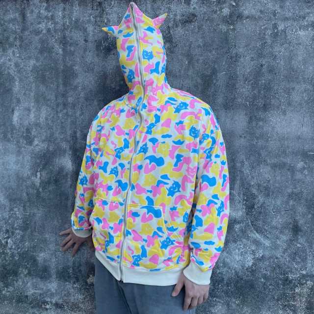 OEM New Fashion Cotton Candy Devil Camo Horns Full zip up hoodies custom for men,Shuliqi Apparel - Men's Clothing Wholesale Manufacturer,OEM New Fashion Cotton Candy Devil Camo Horns Full zip up hoodies custom for men | Wholesale Men's Apparel | OEM | Shuliqi