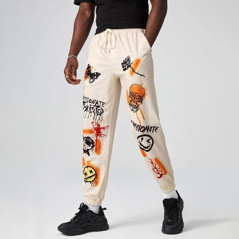 Wholesale Custom LOGO plain gym workout casual Letter skull printed sweatpants men,Shuliqi Apparel - Men's Clothing Wholesale Manufacturer,Wholesale Custom LOGO plain gym workout casual Letter skull printed sweatpants men | Wholesale Men's Apparel | OEM | Shuliqi