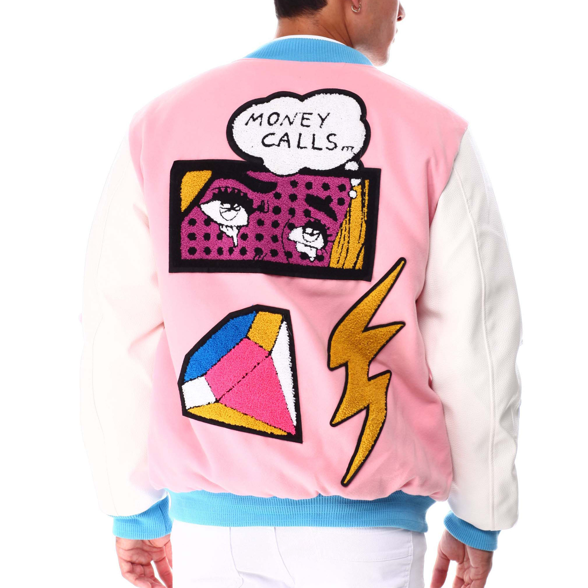 Hot Sale high school hiip hop winter custom embroidered LOGO Cartoon art pink varsity jackets for men,Shuliqi Apparel - Men's Clothing Wholesale Manufacturer,Hot Sale high school hiip hop winter custom embroidered LOGO Cartoon art pink varsity jackets for men | Wholesale Men's Apparel | OEM | Shuliqi