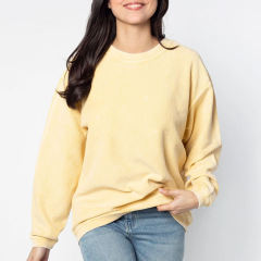 Custom Bleached Blank Ribbed Corded Sweatshirt Women Crewneck Necks Corduroy Corded Crew Sweatshirt,Shuliqi Apparel - Men's Clothing Wholesale Manufacturer,Custom Bleached Blank Ribbed Corded Sweatshirt Women Crewneck Necks Corduroy Corded Crew Sweatshirt | Wholesale Men's Apparel | OEM | Shuliqi