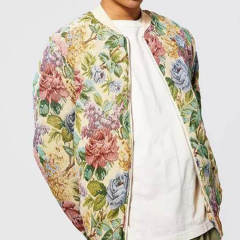 Padded Custom Bomber Jacket Men Tapestry Jacket,Shuliqi Apparel - Men's Clothing Wholesale Manufacturer,Padded Custom Bomber Jacket Men Tapestry Jacket | Wholesale Men's Apparel | OEM | Shuliqi