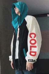 Street Hip Hop Fashion Letter Print Colorblock Zip Up Hooded Windbreaker Sport Men Bomber Jacket,Shuliqi Apparel - Men's Clothing Wholesale Manufacturer,Street Hip Hop Fashion Letter Print Colorblock Zip Up Hooded Windbreaker Sport Men Bomber Jacket | Wholesale Men's Apparel | OEM | Shuliqi